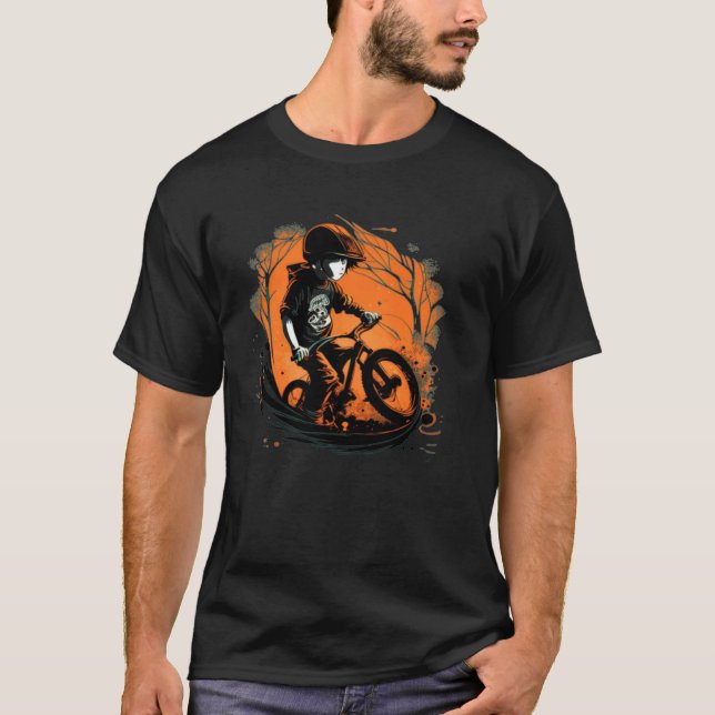 Camiseta Biker Kid with Equipment for Cycling (Anverso)