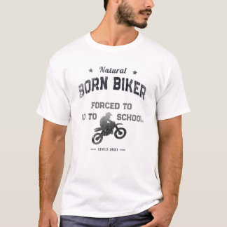 Camiseta Biker Nacido Por Naturaleza Obligado A Ir A La Bic