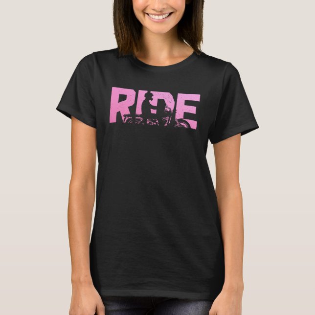 Camiseta Biker RIDE Motorcycle  2 (Anverso)