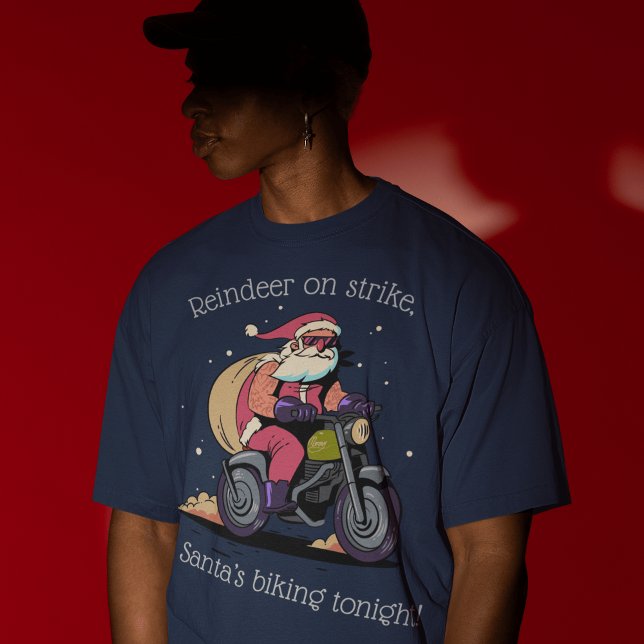 Camiseta Biker Santa Perfecto para los Navidades de vacacio (Subido por el creador)