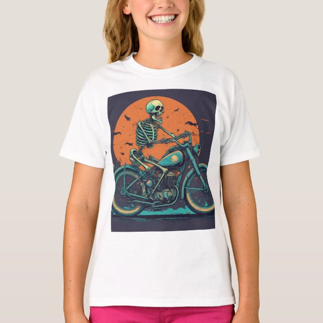 Camiseta Biker Skelly (Anverso)