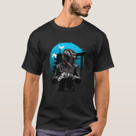 Camiseta Biker Spirit Helmet Rider Graphic Tee