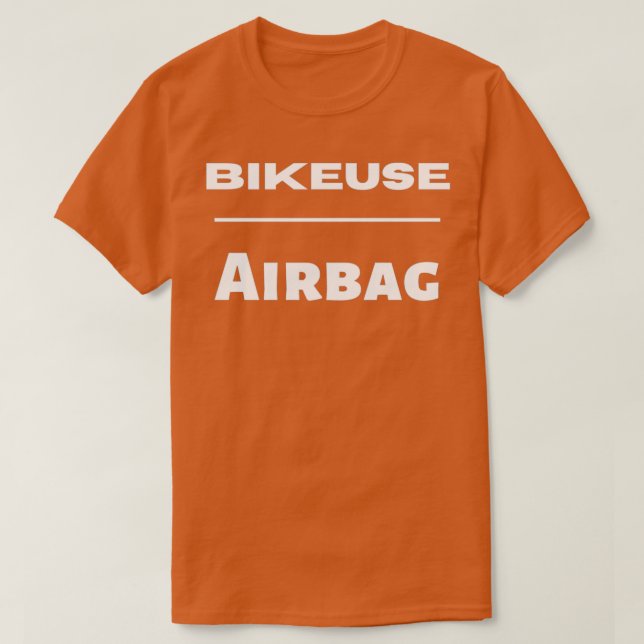 Camiseta biker t Airbag biker Regalo de humor  (Diseño del anverso)
