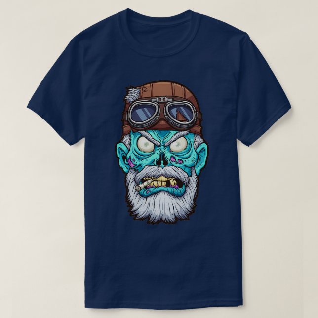 Camiseta Biker Zombie Classic TShirt (Diseño del anverso)