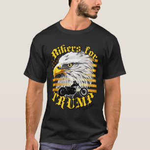 Camiseta Bikers For Trump Bandera Dorada Águila Ba