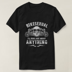 Camiseta Bikesexual Voy a viajar casi todo en bicicleta