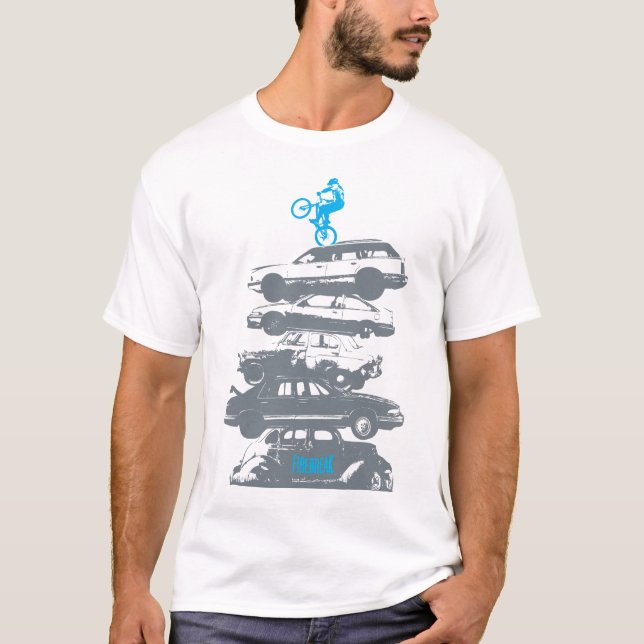 Camiseta Biking de la montaña - el montar de los (Anverso)
