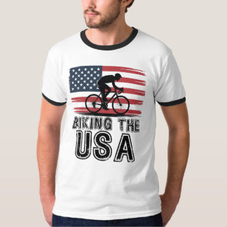 Camiseta Biking the USA, July 4th Cyclist