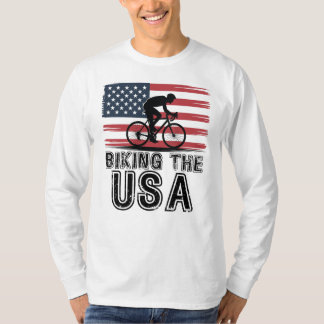 Camiseta Biking the USA, July 4th Cyclist