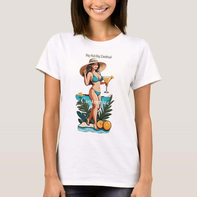 Camiseta Bikini Babe Gran Gorra - Gran Cocktail Thunder_Cov (Anverso)