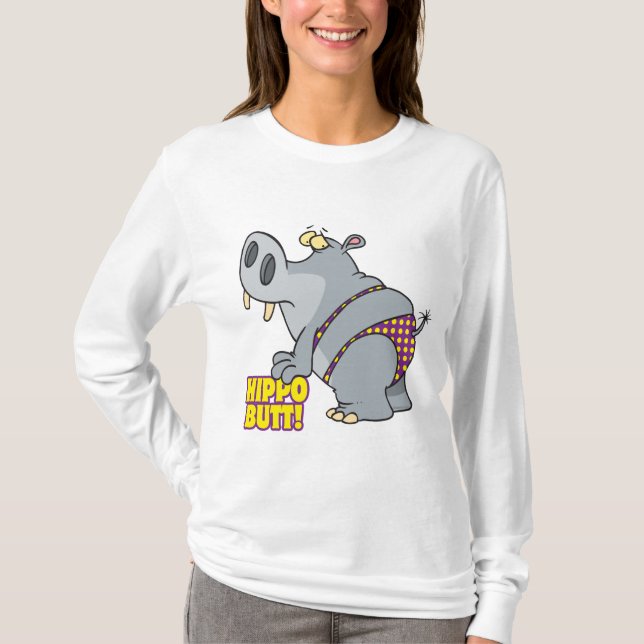 Camiseta bikini de culo de hipopótamo (Anverso)