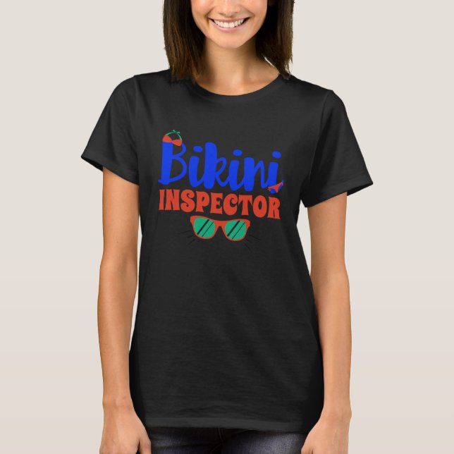 Camiseta Bikini Inspector Adult Pun Pool Party (Anverso)