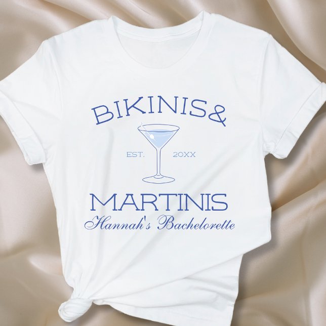 Camiseta Bikinis Y Martinis Beach Bachelorette (Bikinis And Martinis Beach Bachelorette T-Shirt)