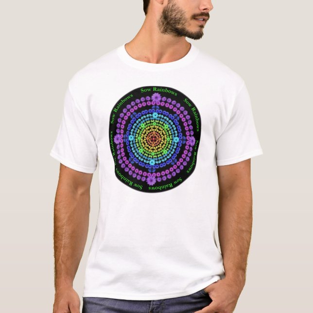 Camiseta bilateral con el arco iris y Nightblooms (Anverso)