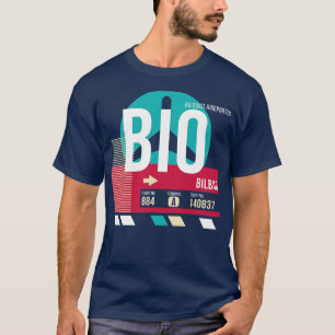 Camiseta Bilbao España BIO Código del aeropuerto Etiqueta d