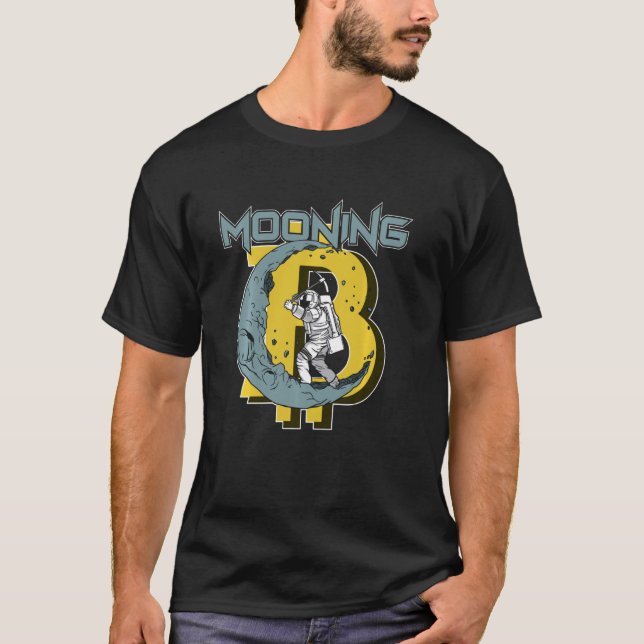 Camiseta Bilcoin Mining Moon Shiraut Astronauta Hard Wallet (Anverso)