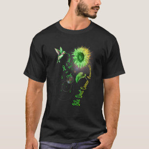 Camiseta Bile Duct Cancer Sunflower Hummingbird