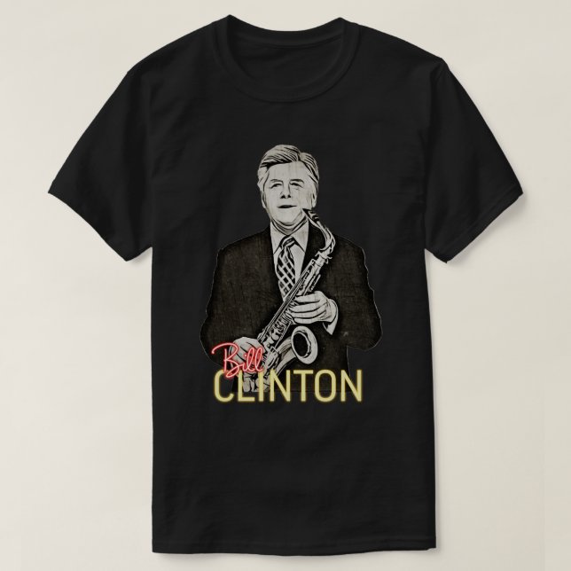 Camiseta Bill Clinton Saxophone (Diseño del anverso)