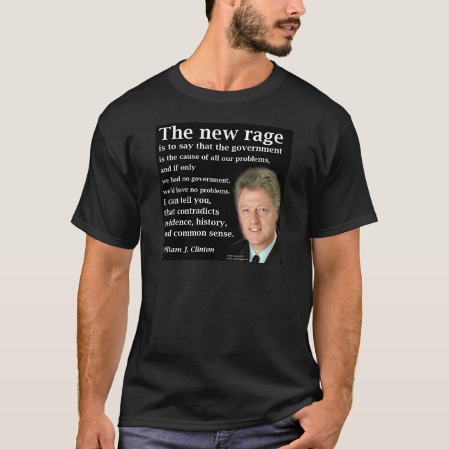 Camiseta Bill Clinton Sin presupuesto del gobierno (Anverso)