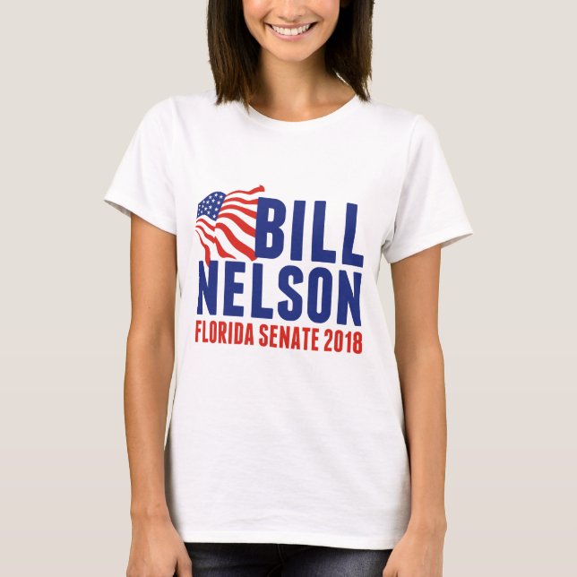 Camiseta Bill Nelson para el senador 2018 de la Florida (Anverso)