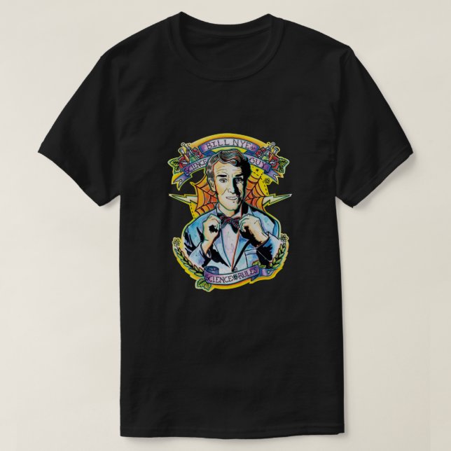 Camiseta Bill Nye el científico esencial (Diseño del anverso)