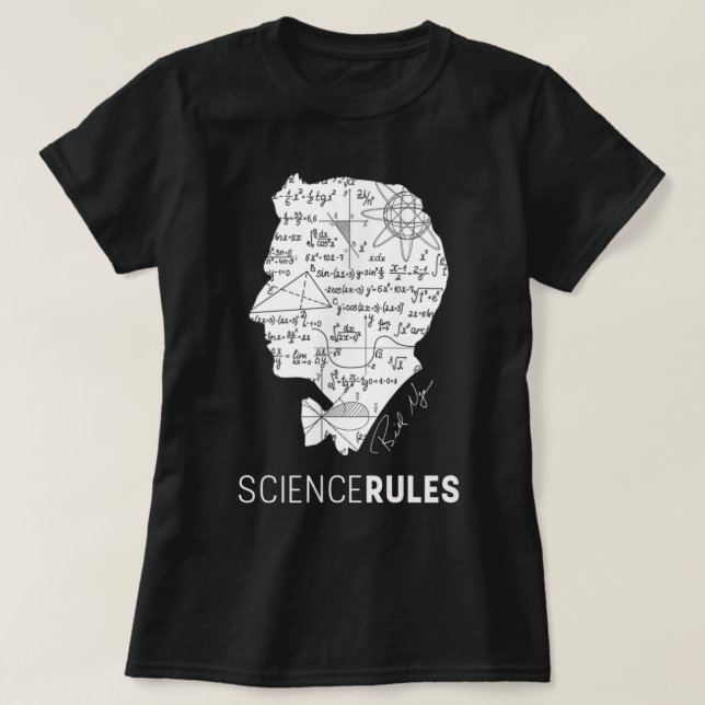 Camiseta Bill Nye Las Reglas De Ciencia Del Hombre De La Ci (Diseño del anverso)