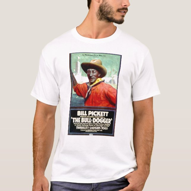 Camiseta Bill Pickett la película muda 1921 de Bull-Dogger (Anverso)