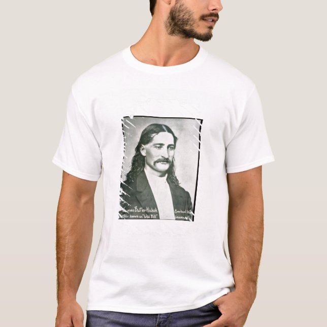 Camiseta "Bill salvaje" Hickok (foto de b/w) (Anverso)