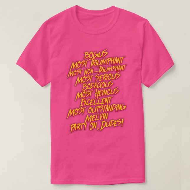 Camiseta Bill y Teds Citas más groseras (Diseño del anverso)