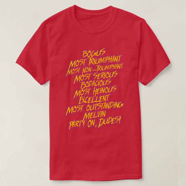 Camiseta Bill y Teds Citas más groseras (Diseño del anverso)