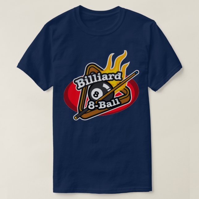 Camiseta billar 8 bolas (Diseño del anverso)