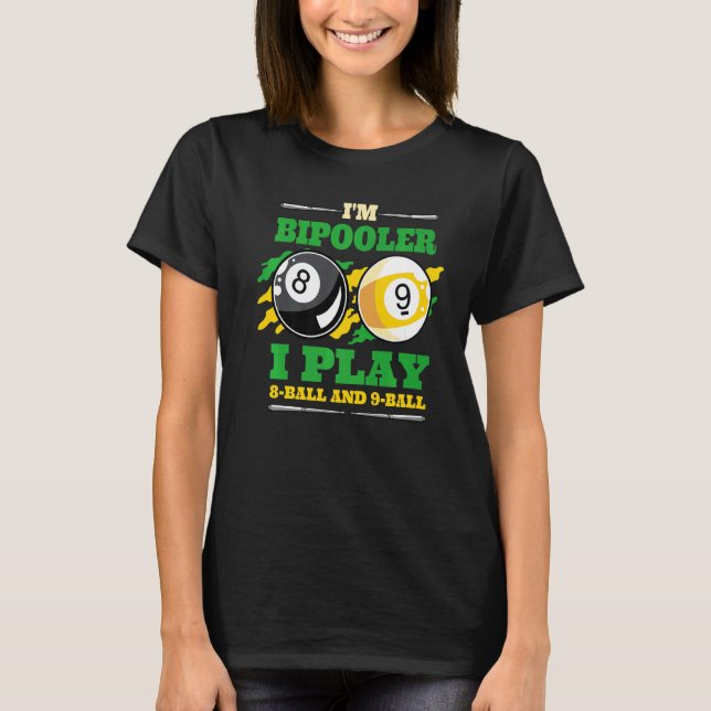 Camiseta Billar Billar Billar Soy Bipooler 9 Ball (Anverso)