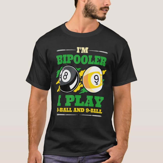 Camiseta Billar Billar Billar Soy Bipooler 9 Ball (Anverso)