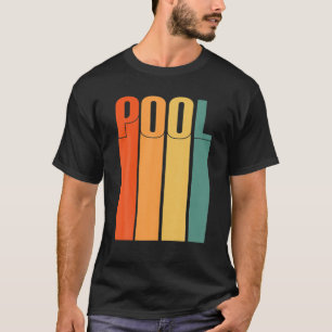 Camiseta Billar De Diseño De La Vintage Retro De La Piscina