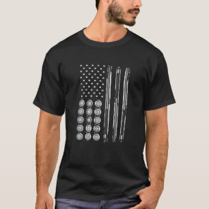 Camiseta Billar de la bandera estadounidense de Billard USA