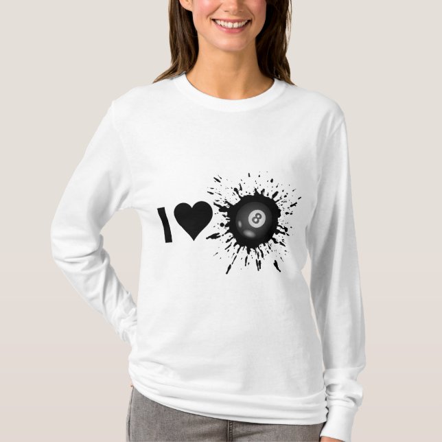 Camiseta Billar del amor del explosivo I (Anverso)