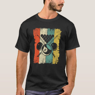 Camiseta Billar Retro Antiguo Ocho Billar Snooker