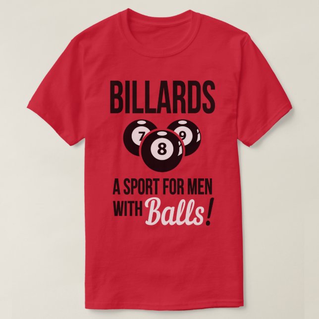 Camiseta Billar un deporte con bolas (Diseño del anverso)