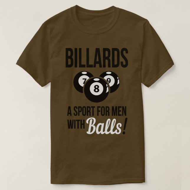 Camiseta Billar un deporte con bolas (Diseño del anverso)