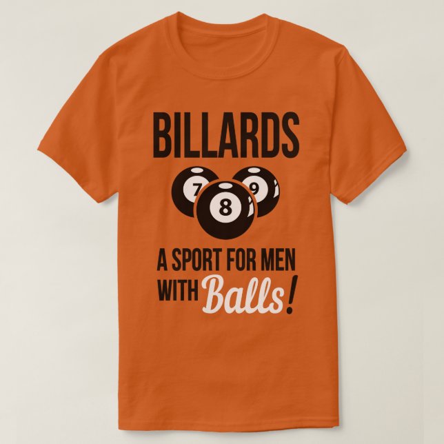 Camiseta Billar un deporte con bolas (Diseño del anverso)
