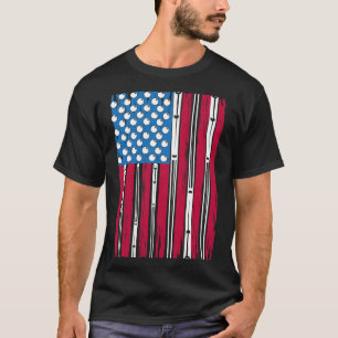 Camiseta Billar y bandera estadounidense hecha para una pis