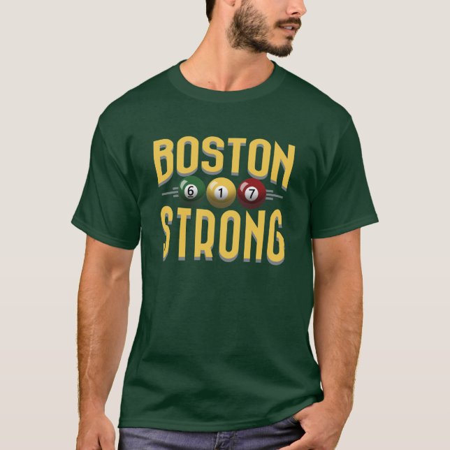 Camiseta Billares fuertes de Boston 617 (Anverso)