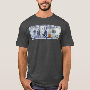 Camiseta Billete de 100 dólares doble cara hombres niños re