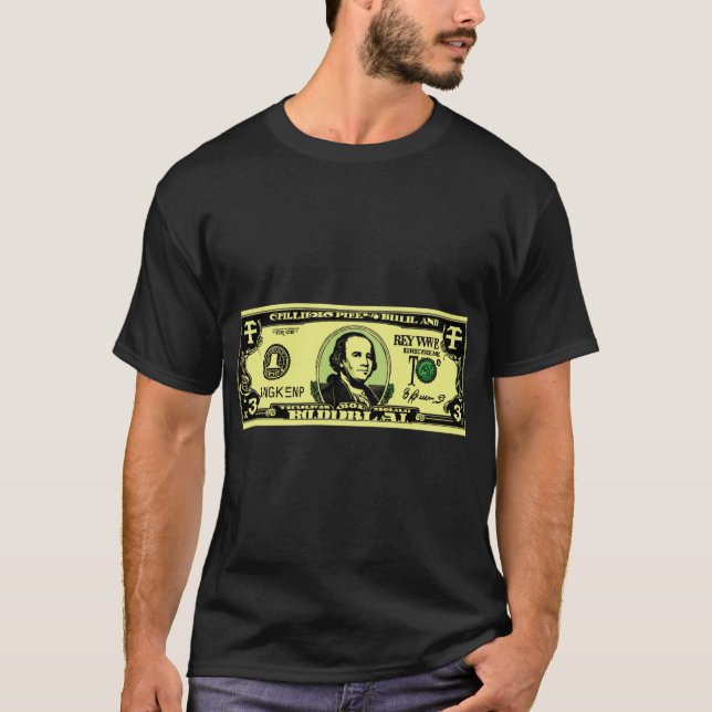 Camiseta Billete de 3 dólares (Anverso)
