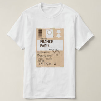 Camiseta Billete de avión de Francia de París