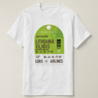 Camiseta billete de avión de Lituania Vilnius