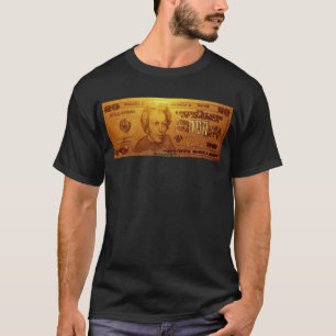 Camiseta Billete de dólar de oro de los E.E.U.U. veinte