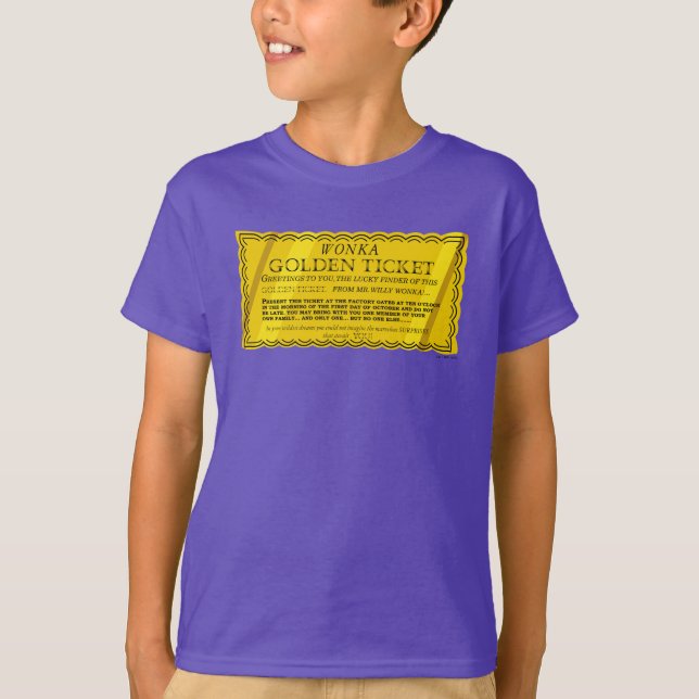 Camiseta Billete de oro de Willy Wonka (Anverso)