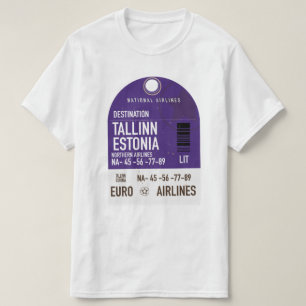 Camiseta Billete de viaje de Tallín Estonia