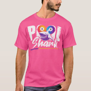 Camiseta Billetes de billar de tiburones de billar de 8 glo